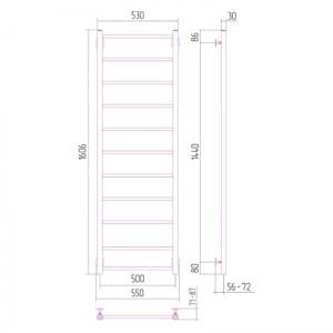 Modus ECO 1606 x 530 rysunek techniczny