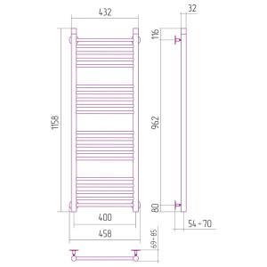 Bohemia 1158 x 432 rysunek techniczny